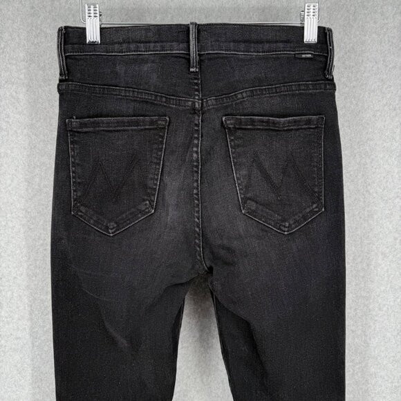 Mother Womens The Stunner Skinny Jeans Size 27 Night Hawk Black Denim Classic - Picture 7 of 16